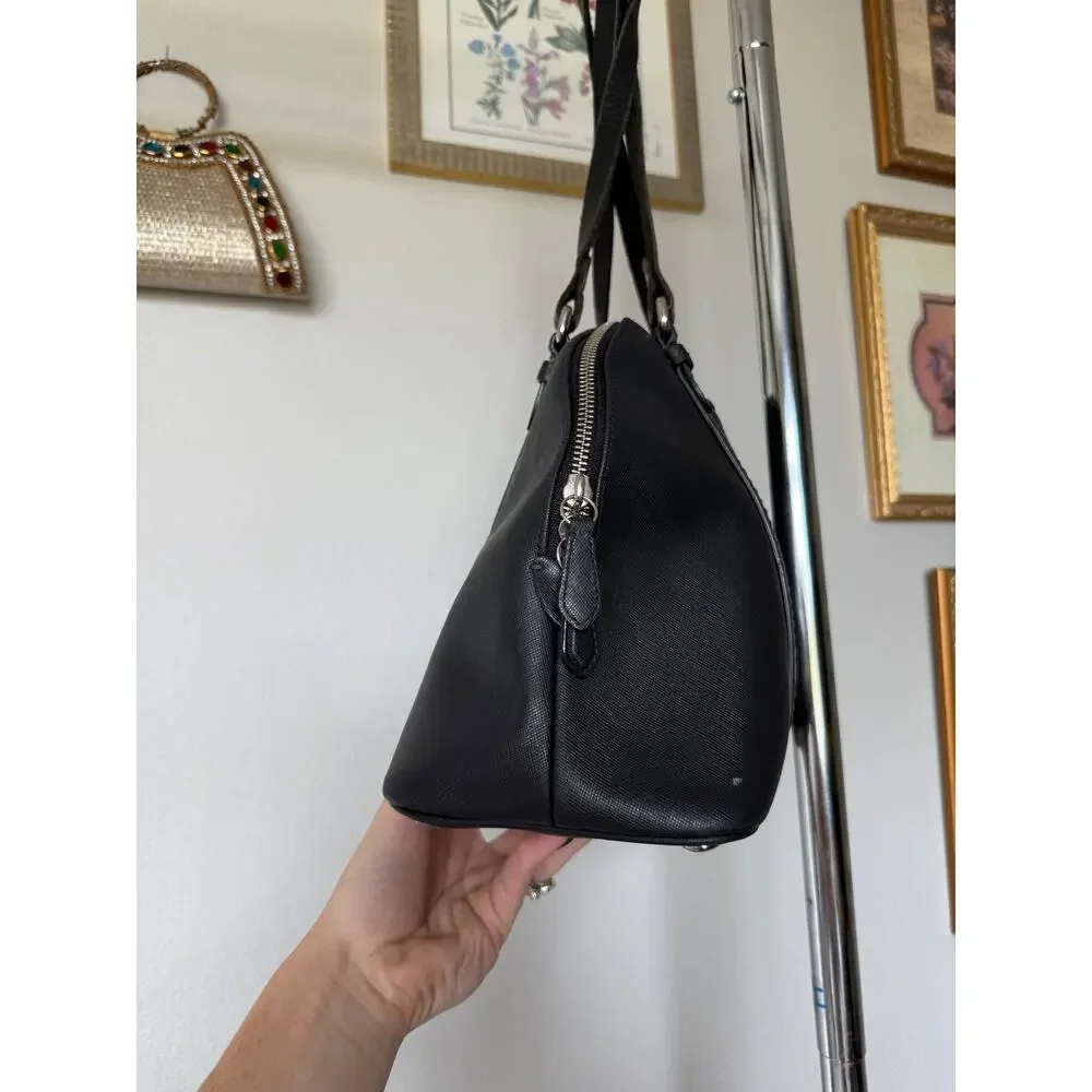 Coach Peyton Saffiano Leather Cora Domed Satchel